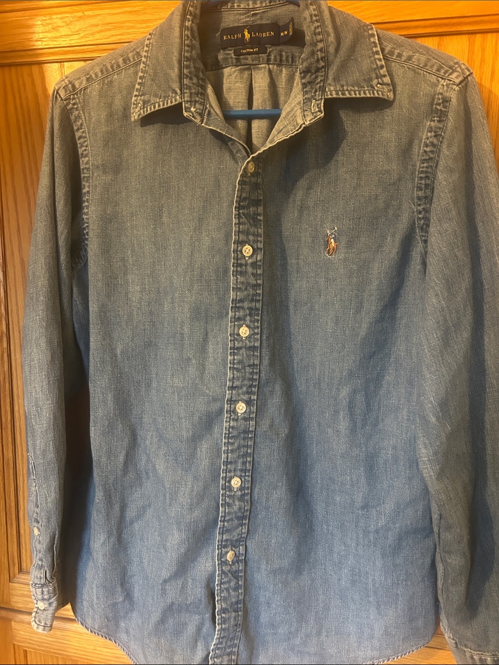 Ralph Lauren Denim Button-Down Shirt in Light Blue